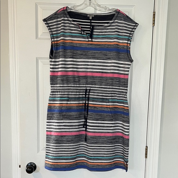 Talbots Dresses & Skirts - Talbots Striped Dress with Drawstring Waist